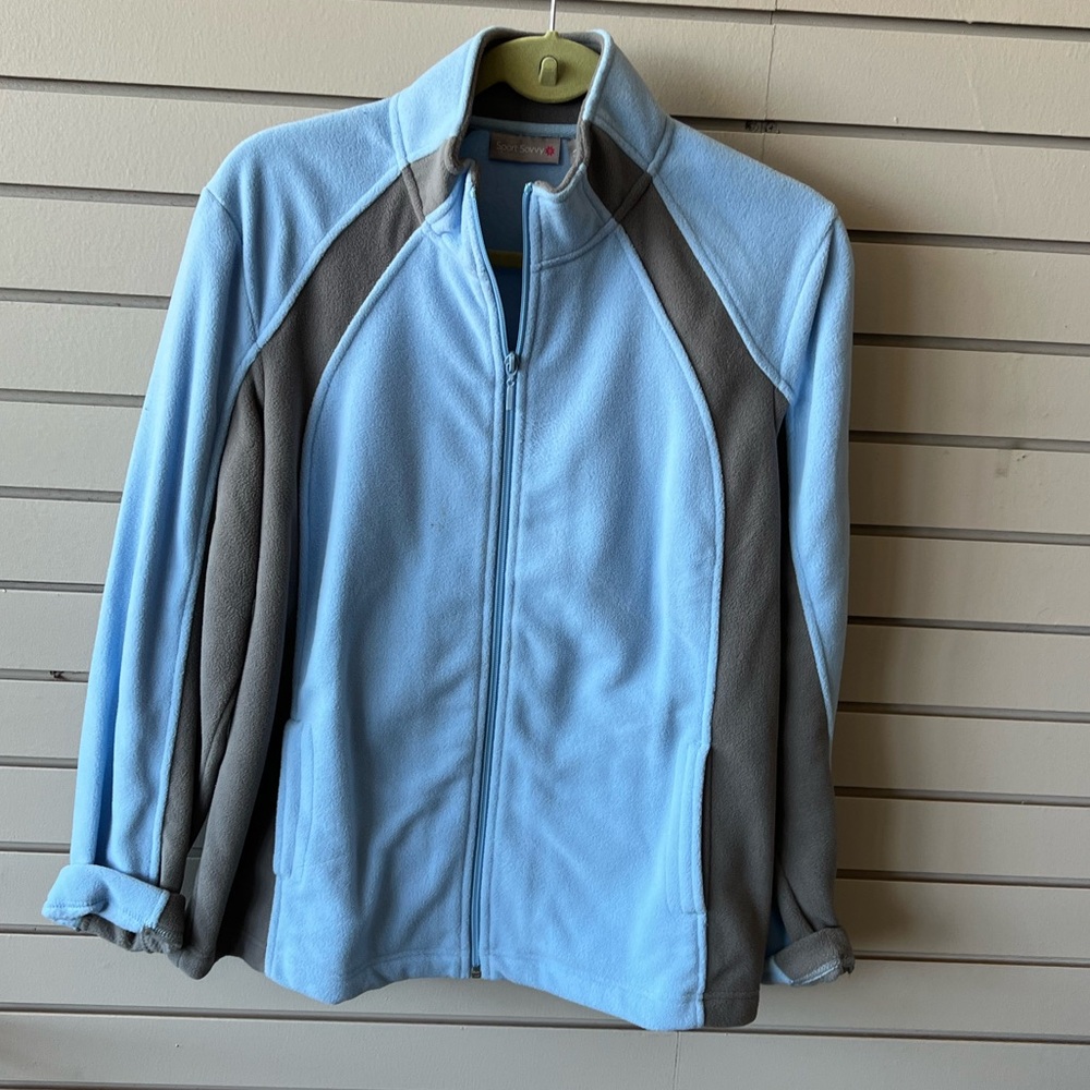 Sport Savvy Women’s Large Light Blue Fleece Jacket. Never Worn!
